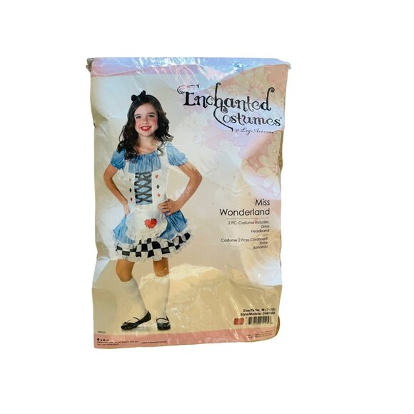 Enchanted Costumes Miss Wonderland Childrens Halloween Costume Medium (7-10) - Picture 1 of 8